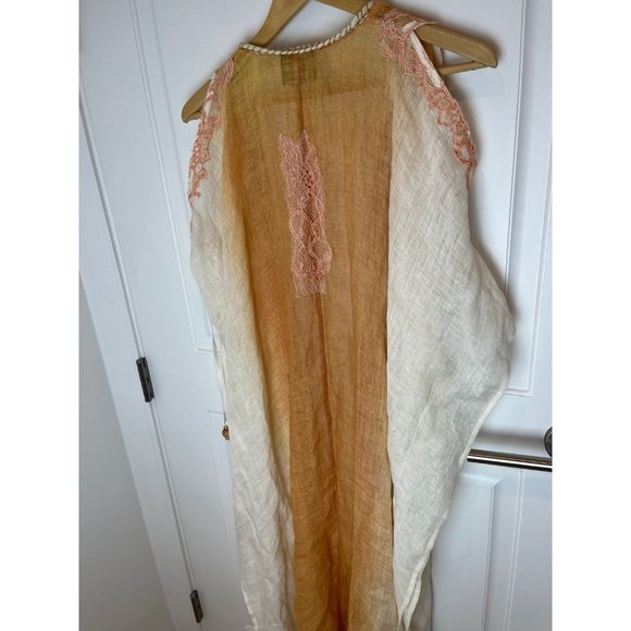 Orange and Cream Scarf Wrap - Picture 13 of 16